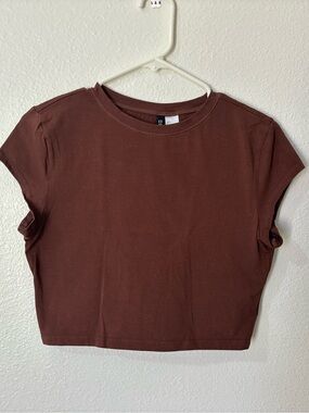 H&M Brown Crop Tee
